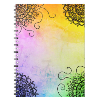 Caderno Espiral Mandala farbenfroh