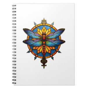 Caderno Espiral Mandala Libélula Luminosa Geometria Sagrada Espiri