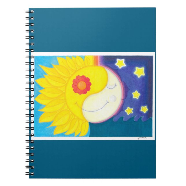 Caderno Espiral Mandala: Solflor e Luaflor (Frente)