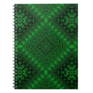 Caderno Espiral Mandala Verde Esmeralda Vibrante