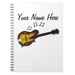 Caderno Espiral Mandolin Folk Musical Teacher Personalizado