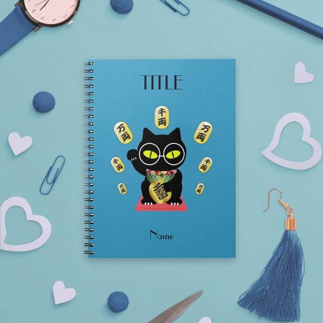 Caderno Espiral Maneki Neko Lucky Poilue Foto (Maneki Neko Lucky Poilue Photo Notebook)