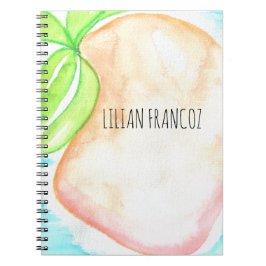 Caderno Espiral Manga De Aquarela Pintada Tropical