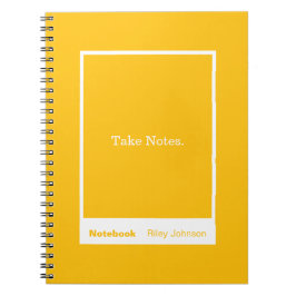 Caderno Espiral Mango Orange Block Quote Classic Notebook