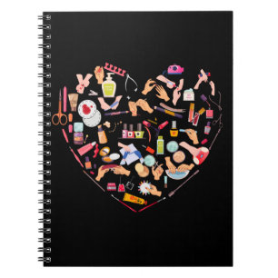 Caderno Espiral Manicurist - Coração da Ferramenta do Técnico de N