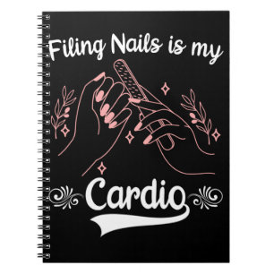 Caderno Espiral Manicurista de arquivamento de unhas do Nail Tech