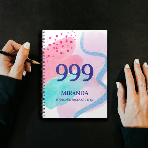 Caderno Espiral Manifestação de Renascimento Espiritual do Número 