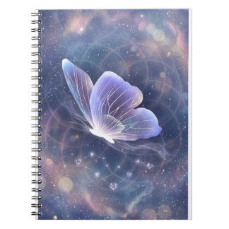 Caderno Espiral Manifestação Eterna Borboleta Branca
