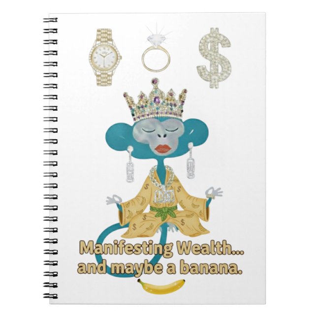 Caderno Espiral manifesting wealth (Frente)