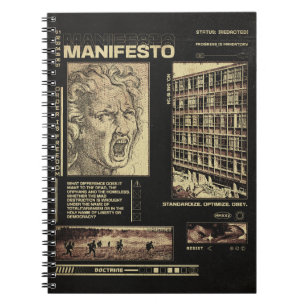 Caderno Espiral Manifesto - Design Brutalista