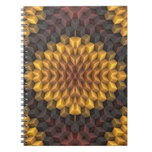 Caderno Espiral Manipulação de padrões de abstrato abstrato,arte,a