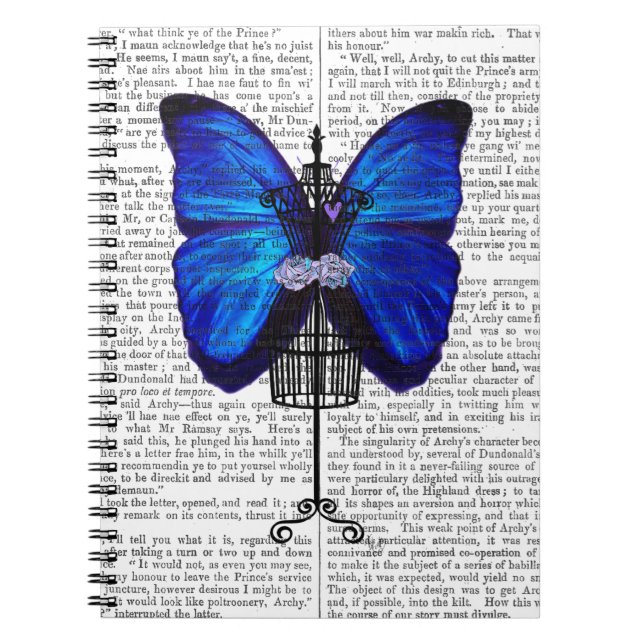 Caderno Espiral Mannequin Blue Butterfly (Frente)