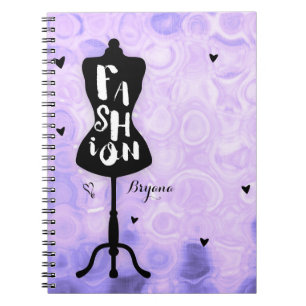 Caderno Espiral Mannequin Stand Vintage - FASHION Roxo