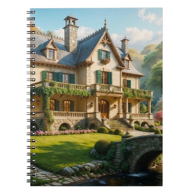 Caderno Espiral Mansão do momento perfeito capturado (1) (Frente)