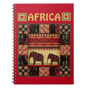 Caderno Espiral manta de retalhos africana