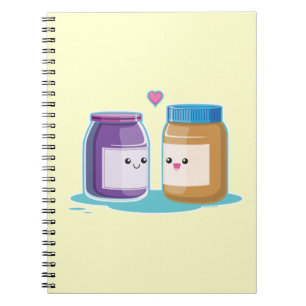 Caderno Espiral Manteiga e geléia de amendoim