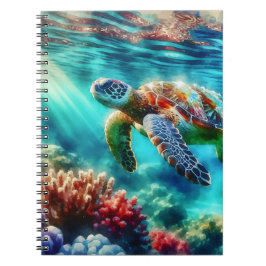 Caderno Espiral Mantendo contato | Nadação de Tartaruga do Mar