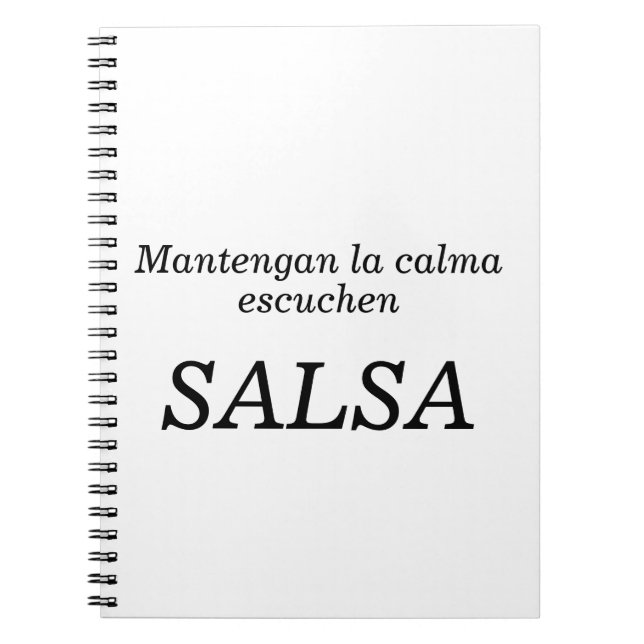 Caderno Espiral mantengan la calma (Frente)