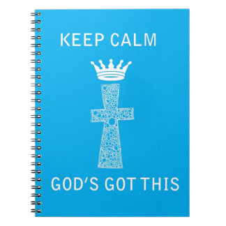 Caderno Espiral Mantenha a calma, deus obtido isto