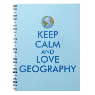 Caderno Espiral Mantenha a calma e a geografia do amor