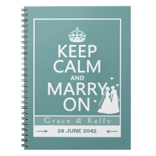 Caderno Espiral Mantenha a calma e case-a no casamento lésbica