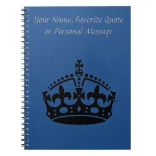 Caderno Espiral Mantenha a Calma e Continue com a Coroa