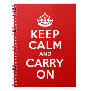 Caderno Espiral Mantenha a calma e continue no notebook