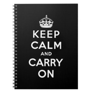 Caderno Espiral mantenha a calma e continue o original