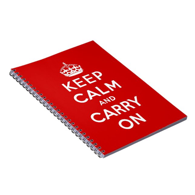 Caderno Espiral mantenha a calma e continue o original (Lado Direito)