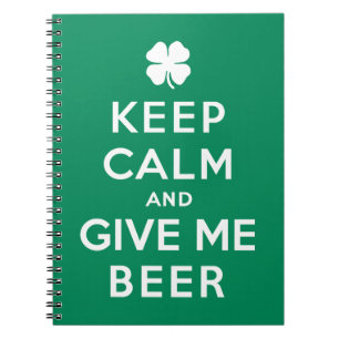 Caderno Espiral Mantenha a calma e dê-me a cerveja