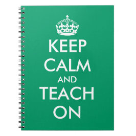 Caderno Espiral Mantenha a calma e ensine no notebook | Material e
