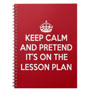 Caderno Espiral MANTENHA A CALMA E FINJA-A está NO PRESENTE do
