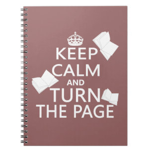 Caderno Espiral Mantenha a calma e gire a página