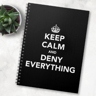 Caderno Espiral Mantenha a Calma e Nega Tudo