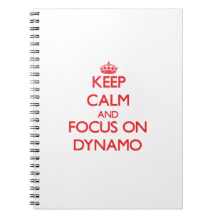Caderno Espiral Mantenha a calma e o foco no dínamo