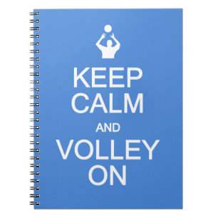 Caderno Espiral Mantenha a calma e o volley no notebook personaliz