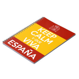 Caderno Espiral Mantenha a Calma e que viva a Espanha