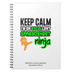 Caderno Espiral Mantenha a calma EXCELlent SPREADSHEET NINJA
