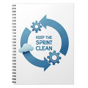 Caderno Espiral Mantenha a limpeza do Sprint