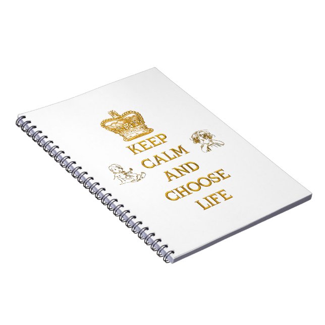 Caderno Espiral Mantenha calma e escolha a vida (Lado Direito)