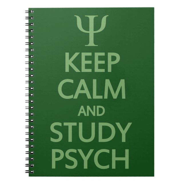 Caderno Espiral Mantenha calma e estude o notebook personalizado P (Frente)