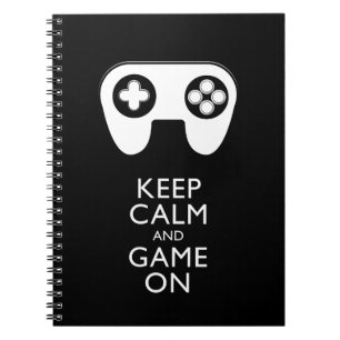 Caderno Espiral MANTENHA CALMA E JOGO LIGADOS - PAPEL DE jogos