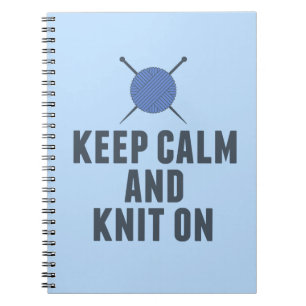 Caderno Espiral Mantenha Calma Knit Em Coisas Engraçadas