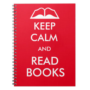 Caderno Espiral Mantenha calmo e leia livros