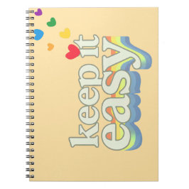 Caderno Espiral Mantenha Fácil Tipografia Retro Orgulho Design