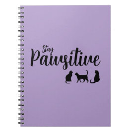 Caderno Espiral Mantenha o Gato Preto Pawsitivo