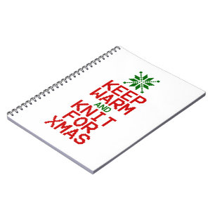 Caderno Espiral Mantenha-se aquecido e de acordo para o Natal
