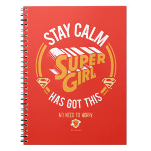 Caderno Espiral Mantenha-Se Calma, A Supergirl Tem Isto