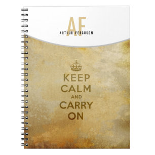 Caderno Espiral Mantenha-se calma e continue ligado Vintage