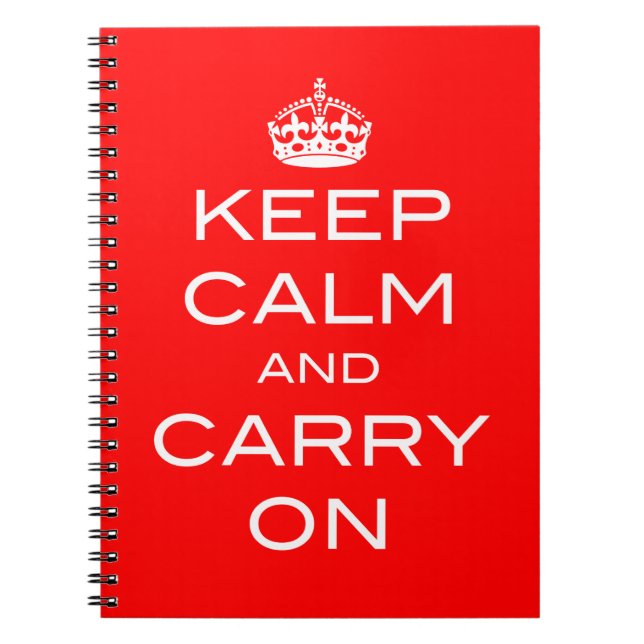 Caderno Espiral Mantenha-se calma e continue no notebook - QUALQUE (Frente)